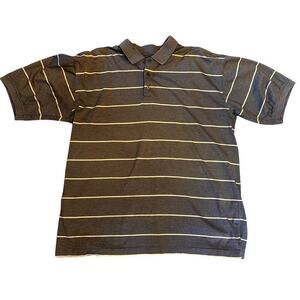 Bolle Black/Tan Striped Men's Golf Polo.  Size Medium